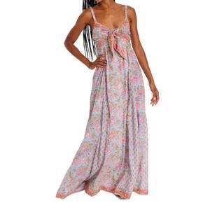 NEW ALLISON NEW YORK martina maxi dress in blue coral floral